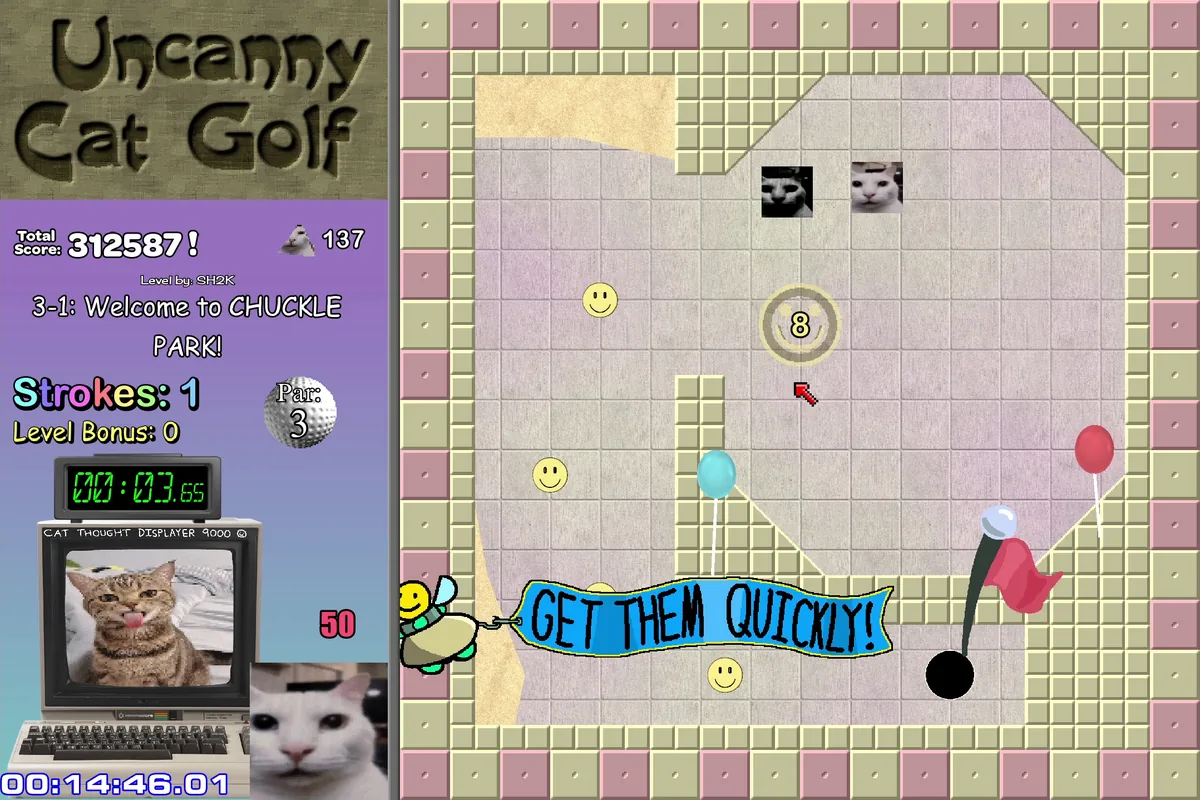 Uncanny Cat Golf gameplay screenshot for field note 5