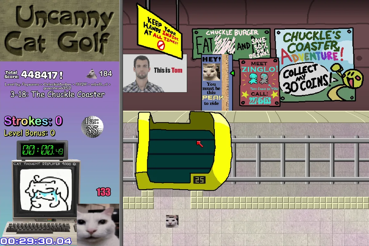Uncanny Cat Golf gameplay screenshot for field note 7