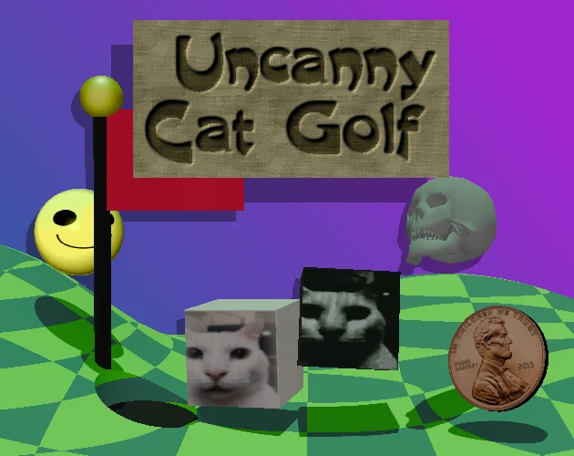 Uncanny Cat Golf browser game cover